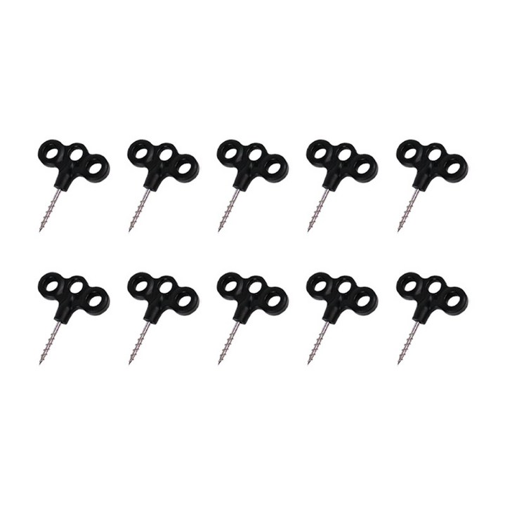 KOOLMAN쿨맨 데크 텐트팩 스크류형 10개, 데크 스크류형 블랙 10개