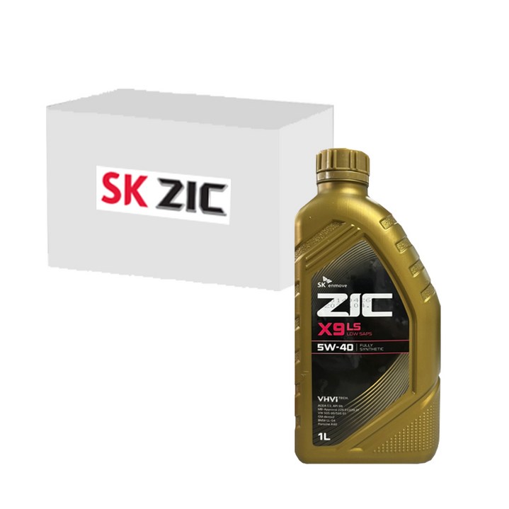 SK엔무브 지크 X9 LS 5W40 1박스 (100% 합성유 디젤용, 1L x 12개), 12개, 1L, 5w40