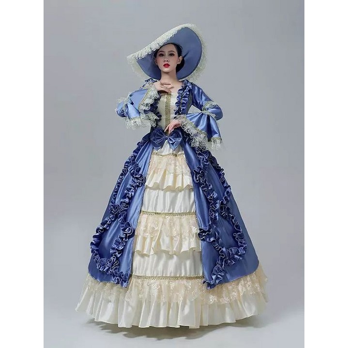 중세드레스 졸업사진 귀족 중세시대옷 무대의상 공연 복고풍