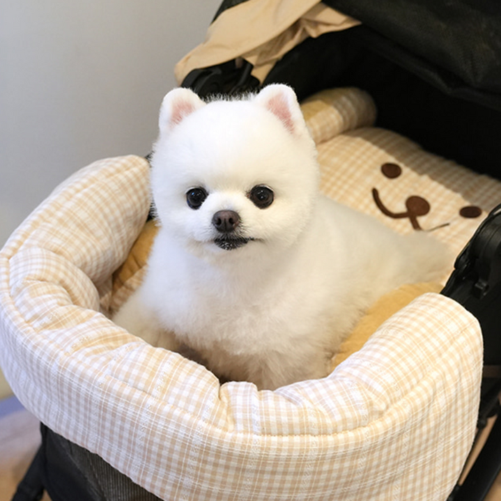패리스독 사계절용 베어 강아지 유모차 가드 쿠션 일체형