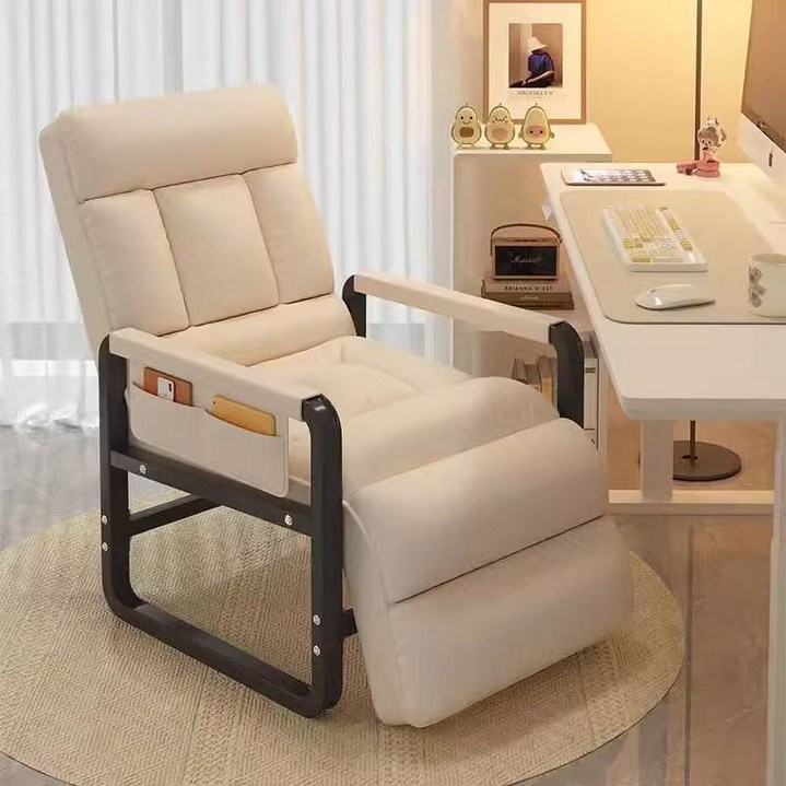 접이식 사무용 리클라이너 가죽 소파 편한 쇼파 의자 리클라이너소파 1인쇼파, 화이트