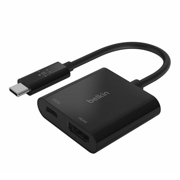 벨킨 USBC to HDMI  C타입 60W PD 충전 어댑터 4K 영상출력 썬더볼트3 호환 젠더 AVC002