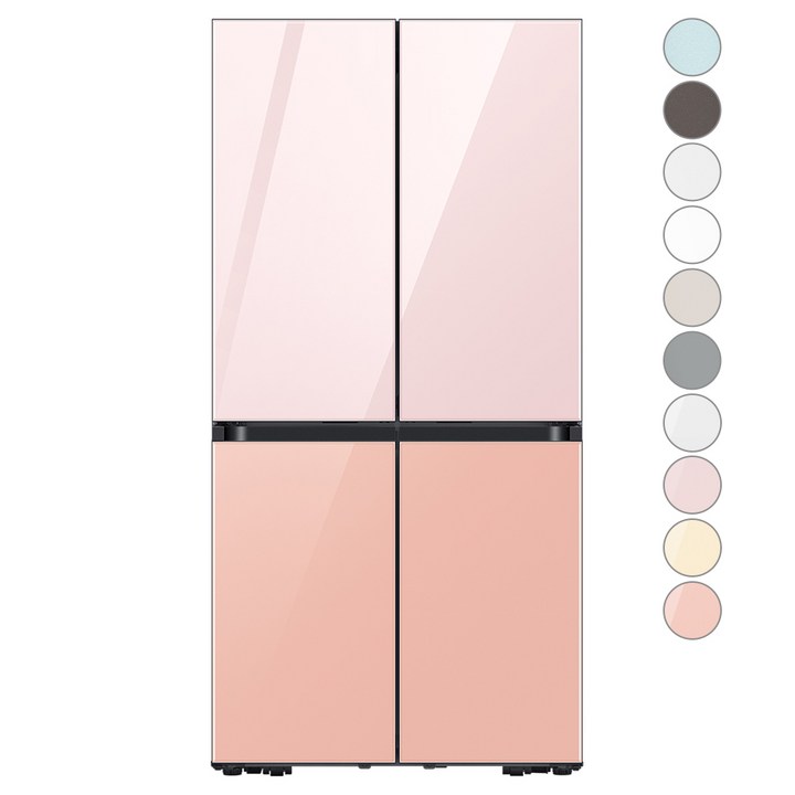 비스포크키친핏 [색상선택형] 삼성전자 비스포크 키친핏 4도어 냉장고 615L 방문설치