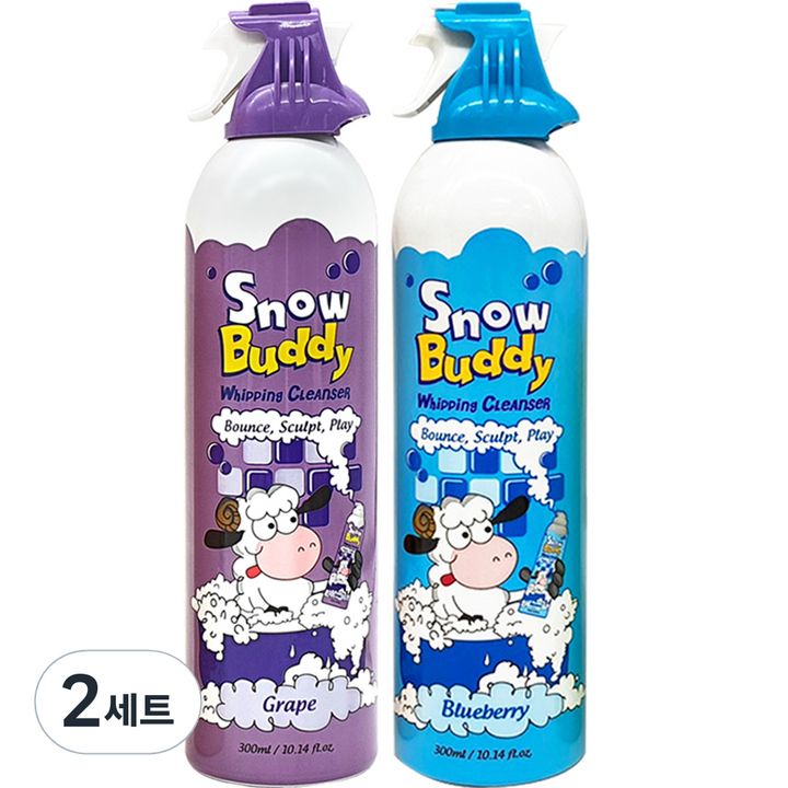 스노우버디 대용량 휘핑 클렌저 2종 세트 그레이프  블루베리향, 2세트, 300ml
