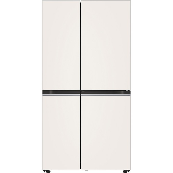 lg오브제냉장고 LG전자 디오스 오브제컬렉션 양문형 냉장고 매직스페이스 832L 방문설치, 베이지 (상) + 베이지(하), S834MEE30