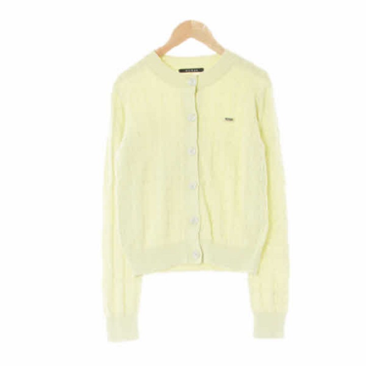 5321 게스 샤프그린 면혼방 꽈배기라운드넥가디건 Free