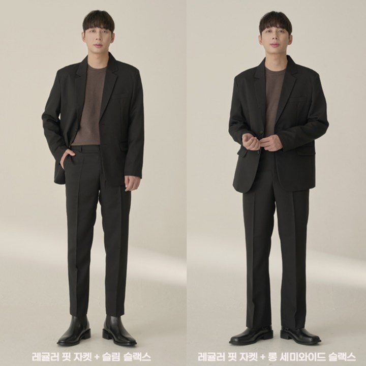 포시즌 레귤러핏 셋업 수트 3컬러