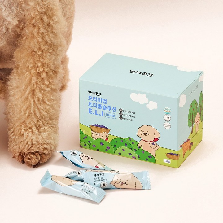 반려곳간 강아지 눈 영양제 프리미엄 트리플솔루션 E.L.I 루테인 백내장 간 면역력 항산화, 2박스