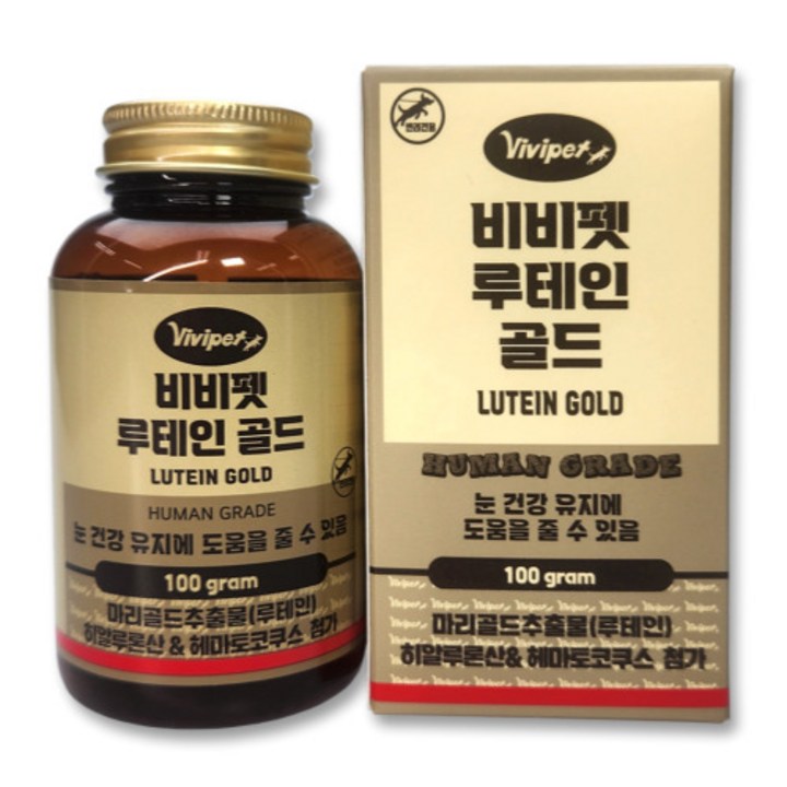 VIVIPET 강아지 루테인 골드 100g, 루테인, 1개, 눈물 개선눈건강
