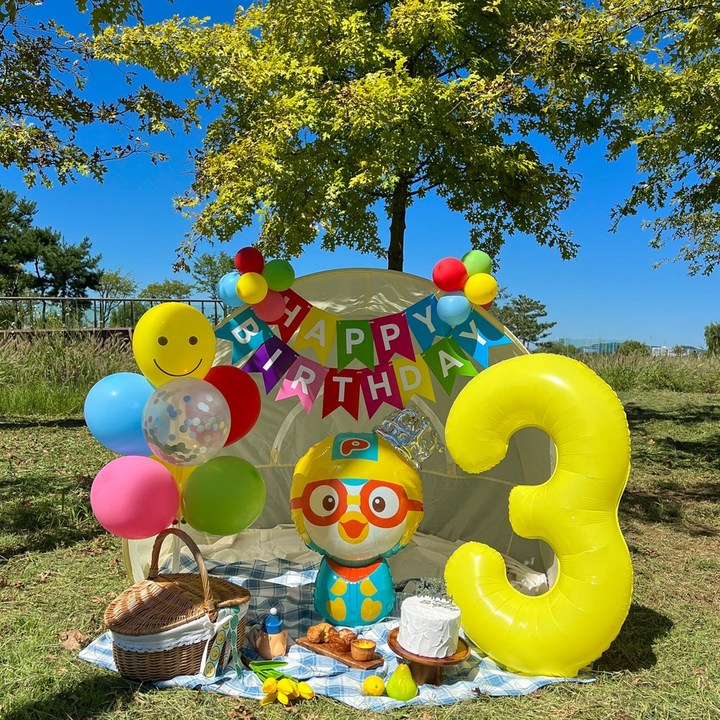 뽀로로 생일풍선 두돌생일상 생일파티세트
