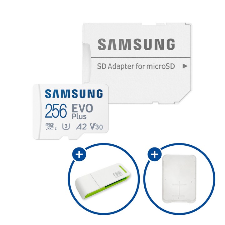 삼성전자 공식인증 정품 마이크로SD카드 EVO PLUS MBMC64SAKR SD카드 케이스 및 이엘 연두 카드 리더기 USB2.0 2in1, 1개