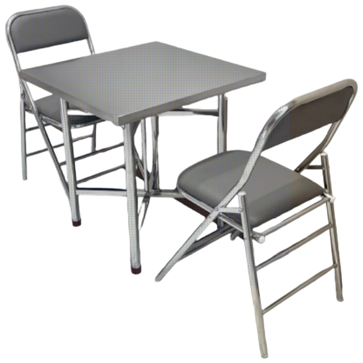 카빙박스 스텐테이블 업소용 카페 식당 창가 테이블 2인 식탁 낮은 베란다 접이식 사각, 4인용, 실버 스텐 테이블리녹스 체어