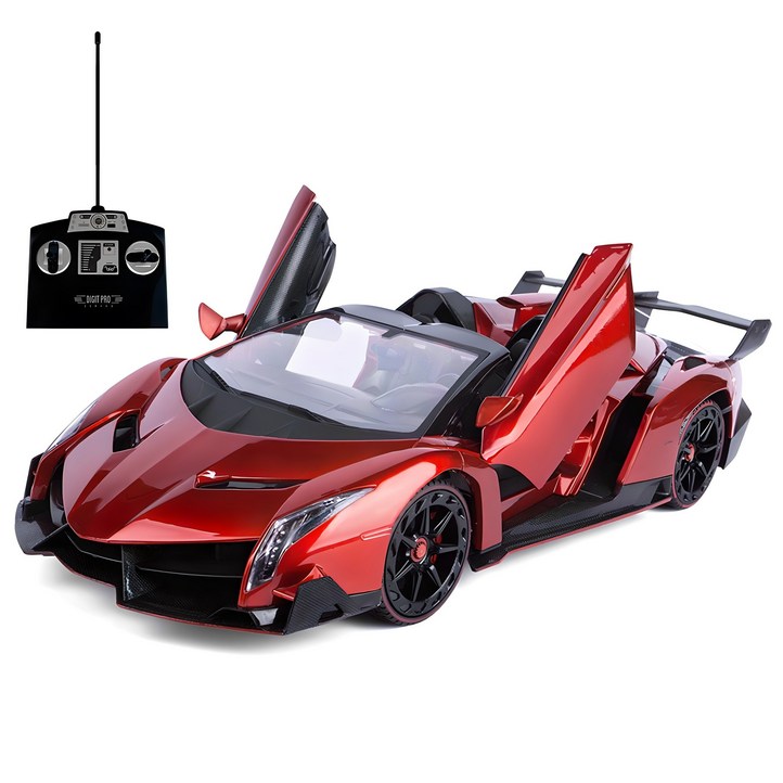 토이게이트 아동용 114 27MHz 2WD LED 자동오픈 로드스터 스트라이크 RC카, 레드, 1개