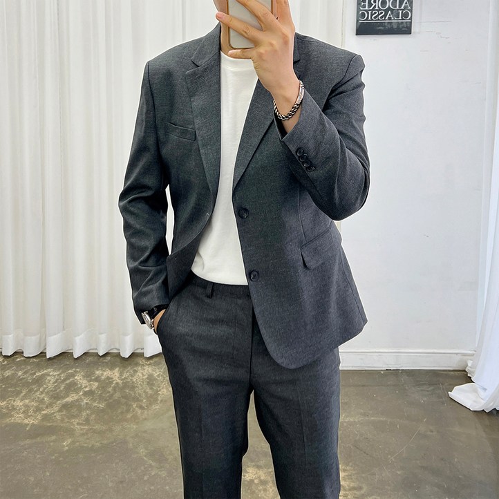 아도르클래식 폴링 봄 가을 겨울 캐주얼 수트 결혼식 빅사이즈 슬림핏 정장세트 아도르클래식 폴링 봄 가을 겨울 캐주얼 수트 결혼식 빅사이즈 슬림핏 정장세트