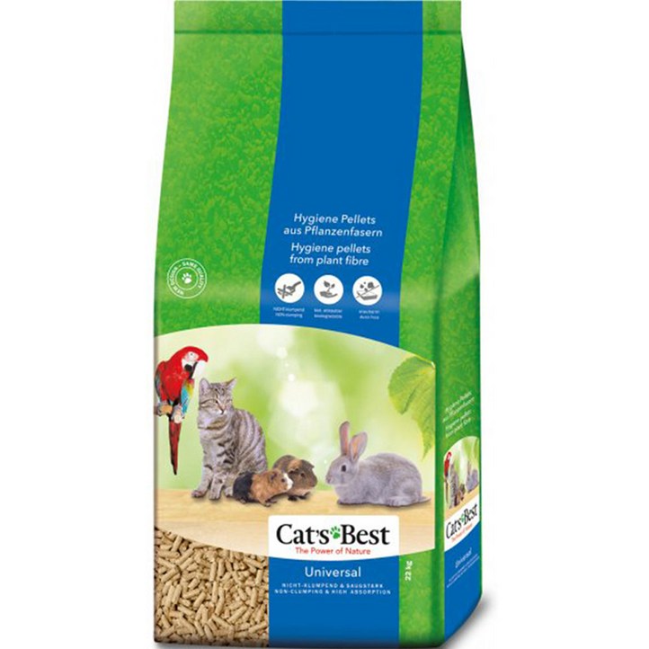 캣츠베스트 유니버셜 우드펠렛 대용량 고양이 모래 40L, 22kg, 1개, 무향