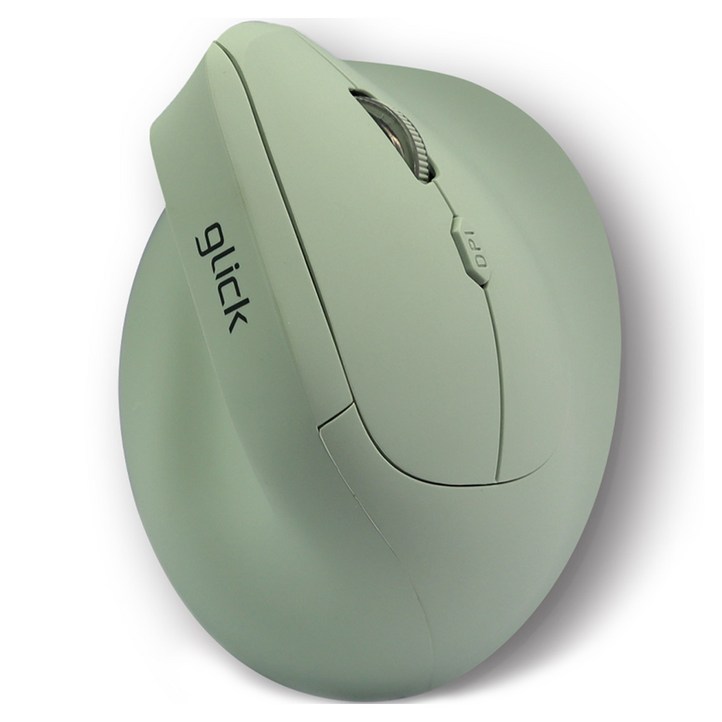 지클릭커 오피스프로 에르고 버티컬 인체공학 블루투스 무선 무소음 마우스, OP70, 그린