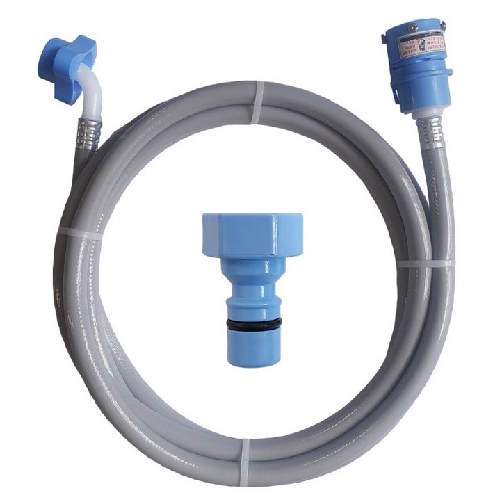 넥스템 삼성전용 원터치 급수호스 블루 1.3m  커플링 세트