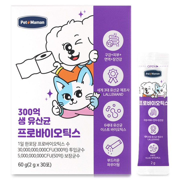 펫또마망 반려동물 영양제, 1개, 장건강유산균 펫또마망 반려동물 영양제, 1개, 장건강유산균