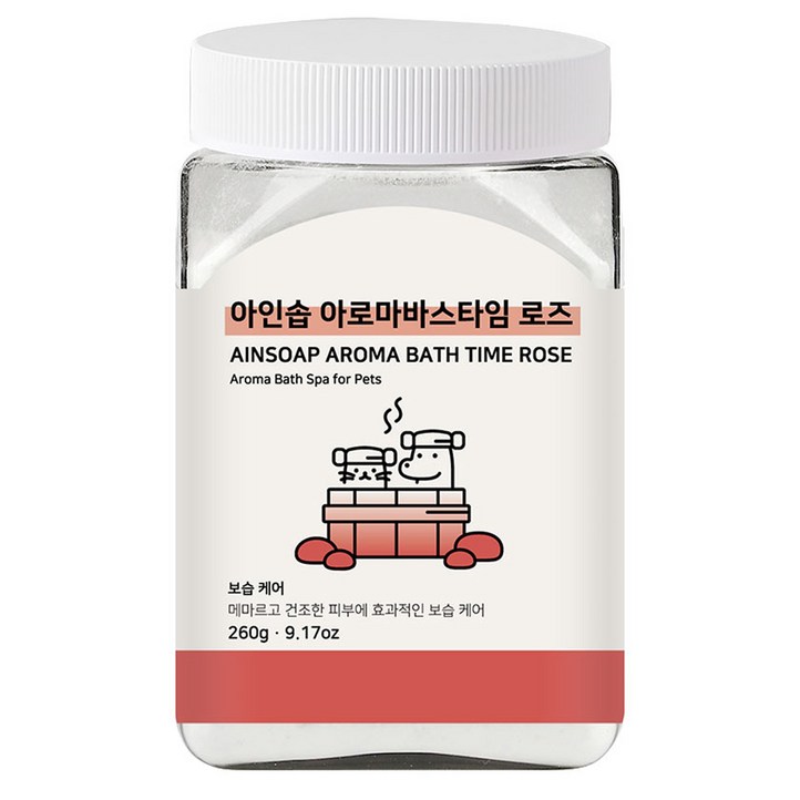 아인솝 아로마 바스타임 탄산 스파 로즈  전용 스푼, 260g, 1세트