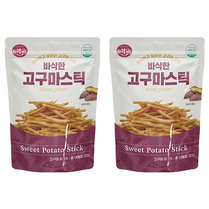 이더스 건조 고구마스틱, 2개, 300g