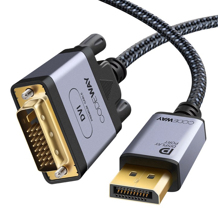 코드웨이 DP to DVI 케이블 Full HD 1080P 60Hz 1.5m, 1개, 1.5m 코드웨이 DP to DVI 케이블 Full HD 1080P 60Hz 1.5m, 1개, 1.5m