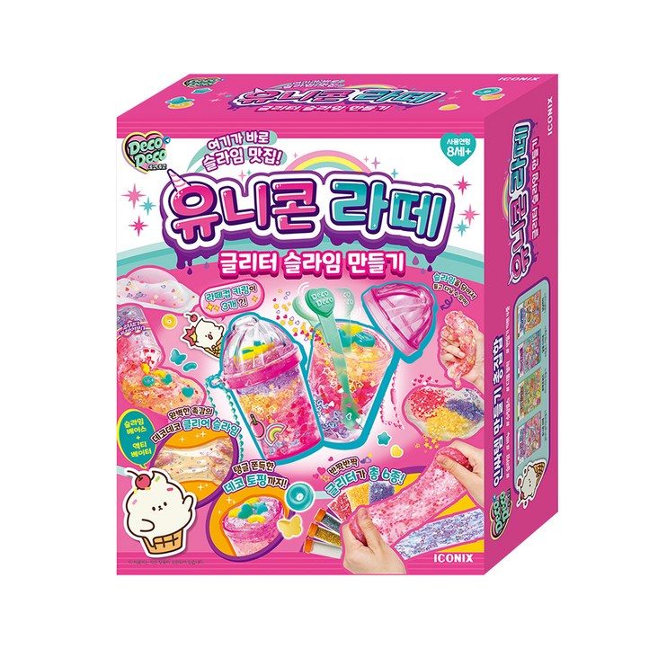 데코데코 유니콘 라떼 글리터 슬라임 만들기 데코데코 유니콘 라떼 글리터 슬라임 만들기