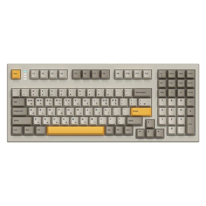 COX LL 블루투스 유무선 키보드, Yellow  Ivory  Gray, CNK103 PRO, 무접점