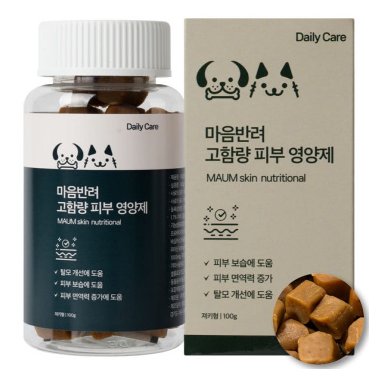 마음반려몰 고함량 강아지 피부영양제 탈모보습, 1개, 피부피모, 60정