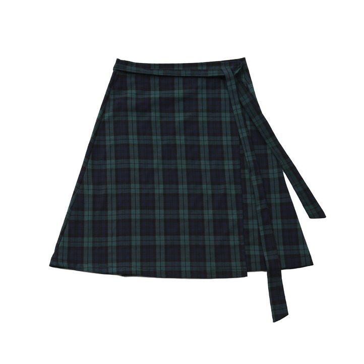 아케인펑크 타탄 체크 랩스커트 2colors