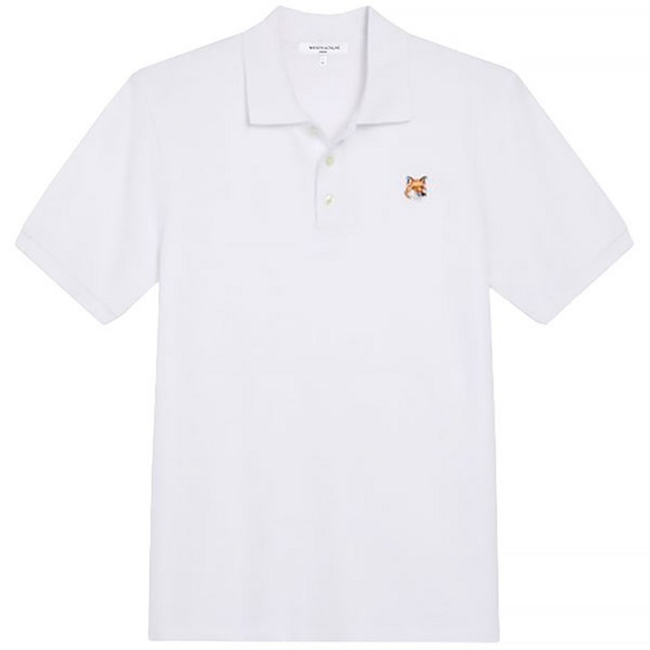 23FW 메종키츠네 폭스헤드 PK반팔티 FU00203KJ7007 화이트