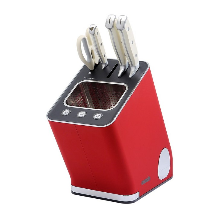 쿠진본사 나이프케어 시즌2 살균건조기 칼갈이  칼세트 루비레드