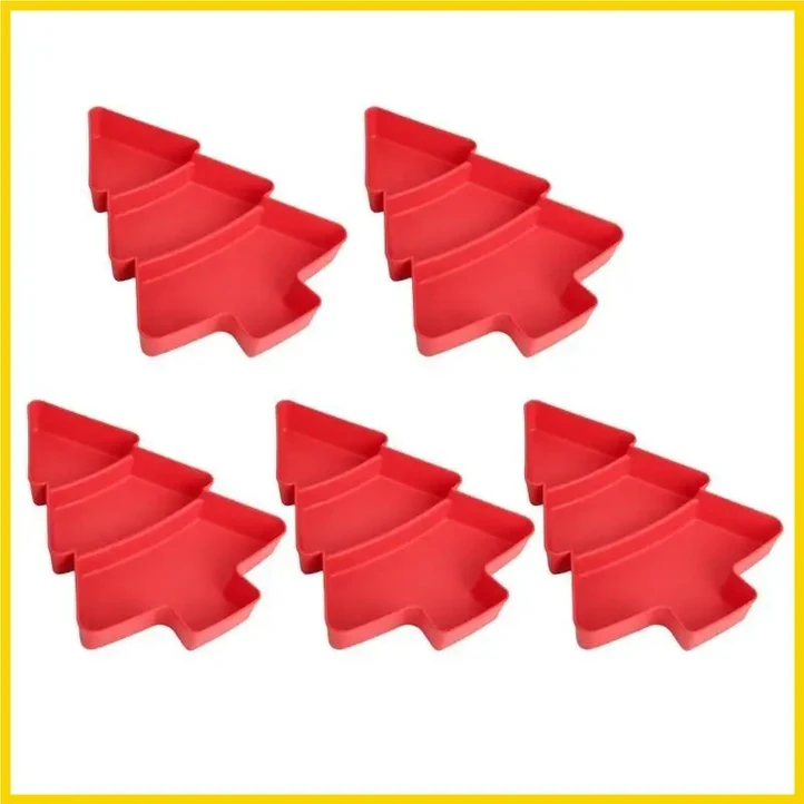 B46F 우아한 크리스마스 트리 과일 판 간식 스낵 휴가 축하 플라스틱 트레이