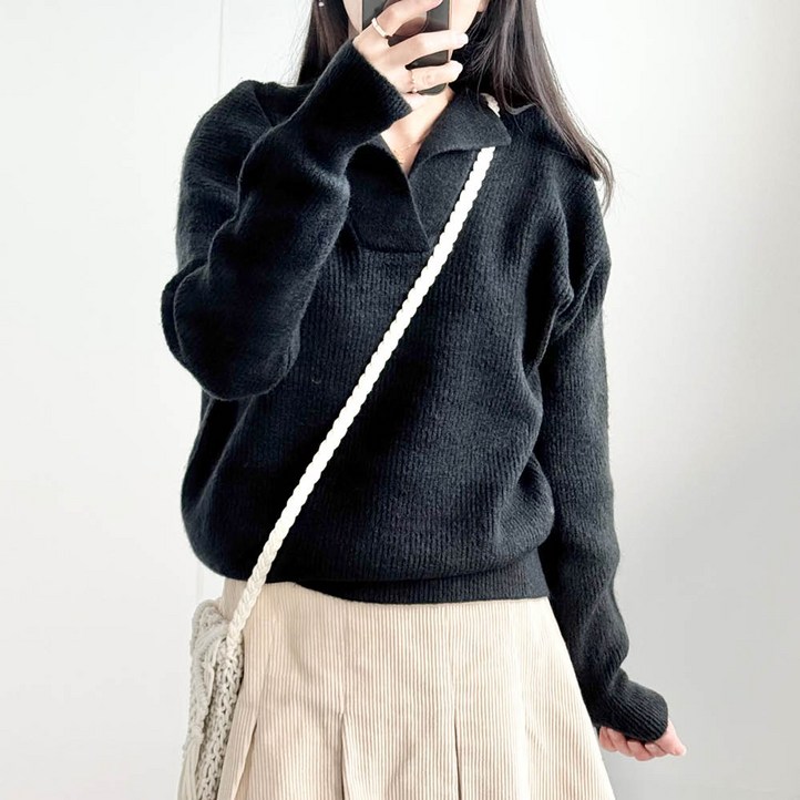 모니크 여성 브이 카라 니트 브이넥 카라니트 여성카라니트 여성니트 고급카라니트 골지카라니트 골지 골지카라티 골지카라 카라니트티 골지니트 브이넥골지 골지브이넥 카라니트스웨터 카라골지