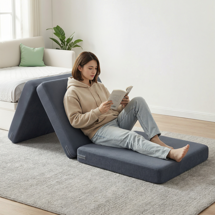 키루에 3단 접이식 매트리스 휴대용 접이식 메모리 폼 매트리스 다양한 홈 스튜디오 층 캠핑 매트리스