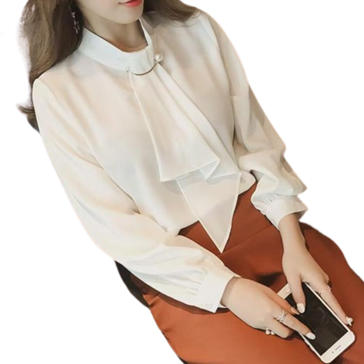 여성용 퍼프 오버핏 셔츠 블라우스
