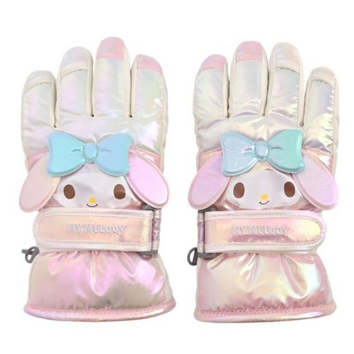산리오 아동용 마이멜로디 샤인 빅페이스 입체 방한 장갑 OGHKG50270