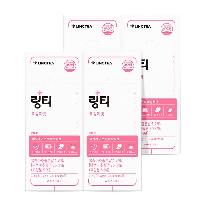 링티 복숭아맛, 11.6g, 40개