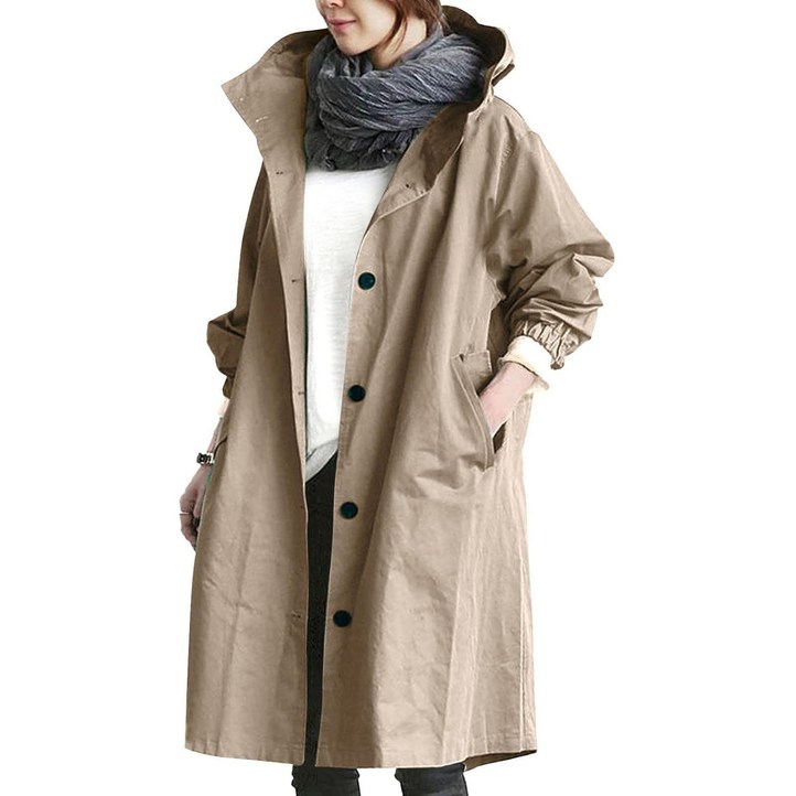 카밀라쇼룸 아모라이 퀸 봄 여름 가을 착용 가능한 후드 트렌치코트 모자가 달려있어 귀여운 느낌