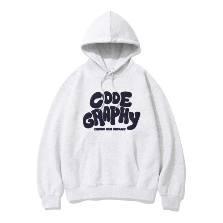 코드그라피 CODEGRAPHY JELLY 로고 후드티_라이트그레이 매장정품 156273