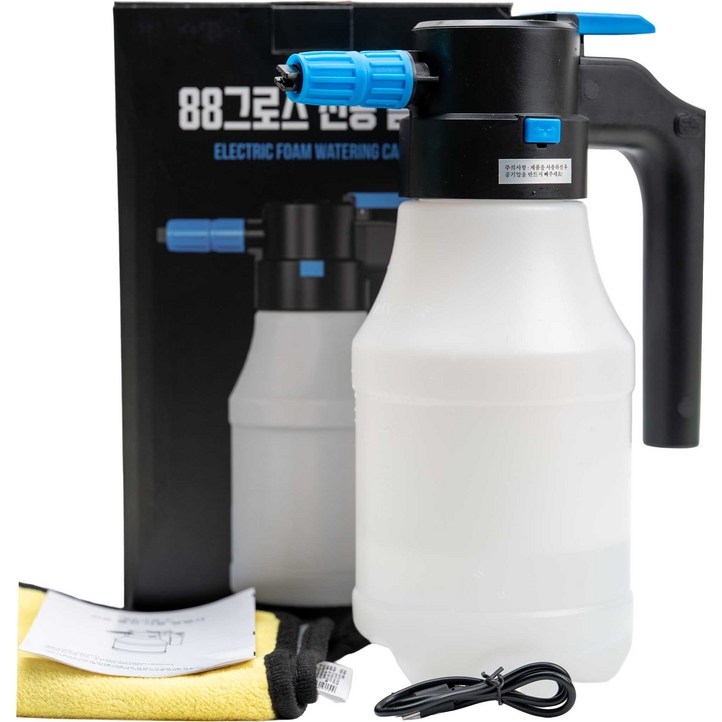 88그로스 무선 전동 세차 폼건 압축 분무기 욕실청소 1.5L, 1개