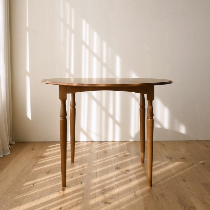 코케 고무나무 원목 원형 테이블 1000, 단품 7182777086
