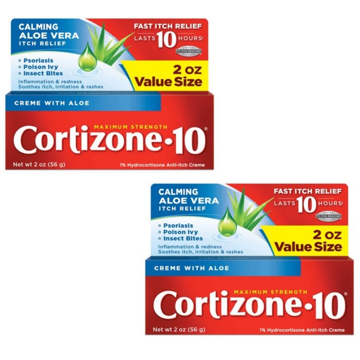 코르티존 하이드로코티슨 크림 56g 2개/ Cortizone,10 Max Hydrocortisone Anti-Itch Cream, 2개 배송, 단일상품