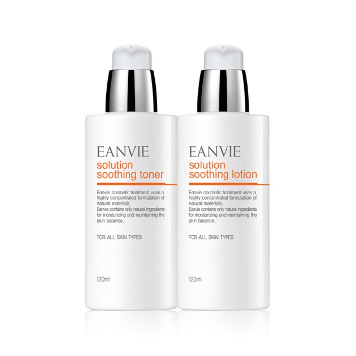 EANVIE 엔비 솔루션 스킨 로션 세트 240ml 민감성피부 유수분밸런스조절 탁월 더마화장품 EWG인증 가벼운 사용감 여름용 스킨로션, 1세트