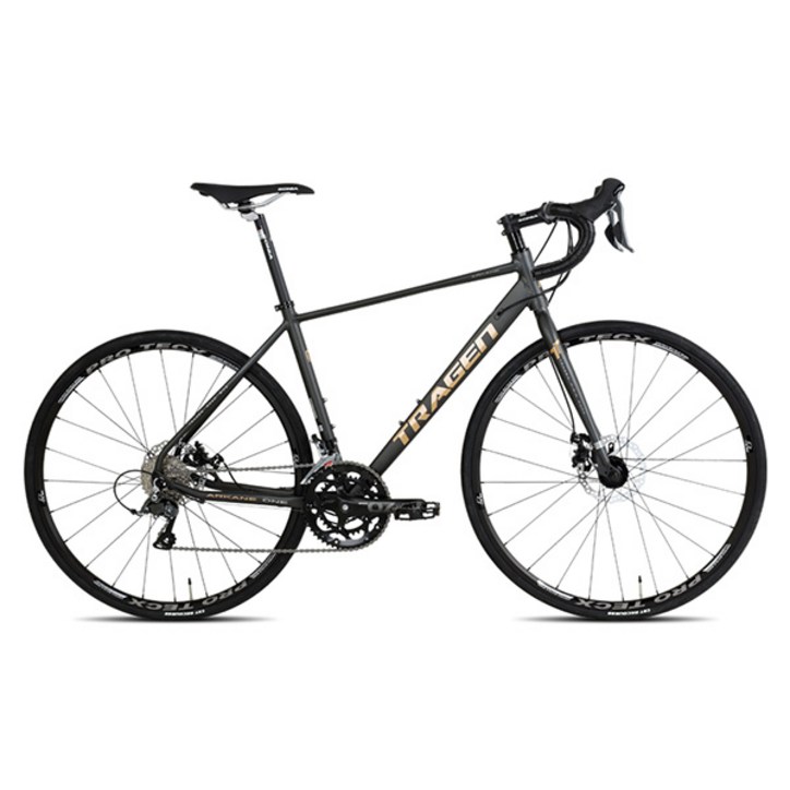 자전거로드 트라젠 아케인1 시마노 클라리스 16단 사이클 로드자전거 400mm 미조립, 무광블랙