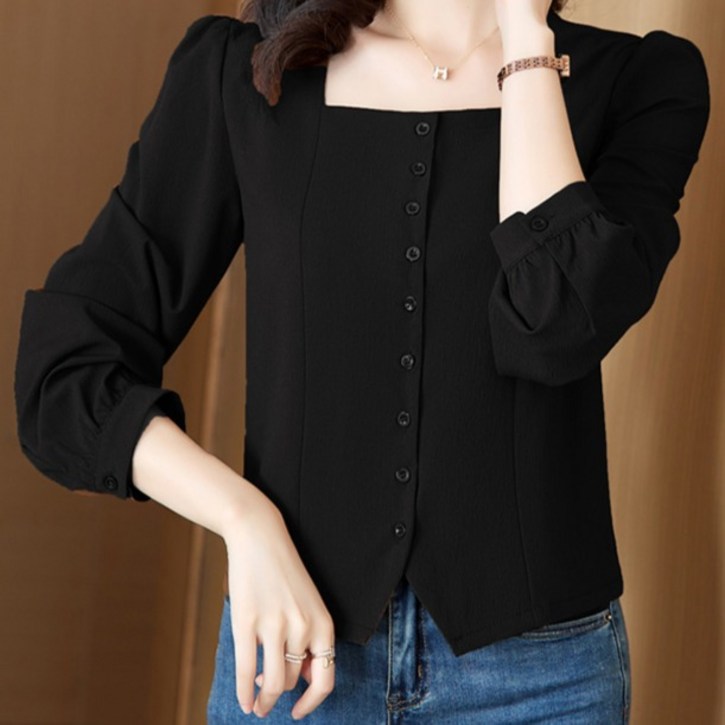 포플러앤씨 여성용 로민 빅사이즈 스퀘어넥 블라우스 P25FBL071702