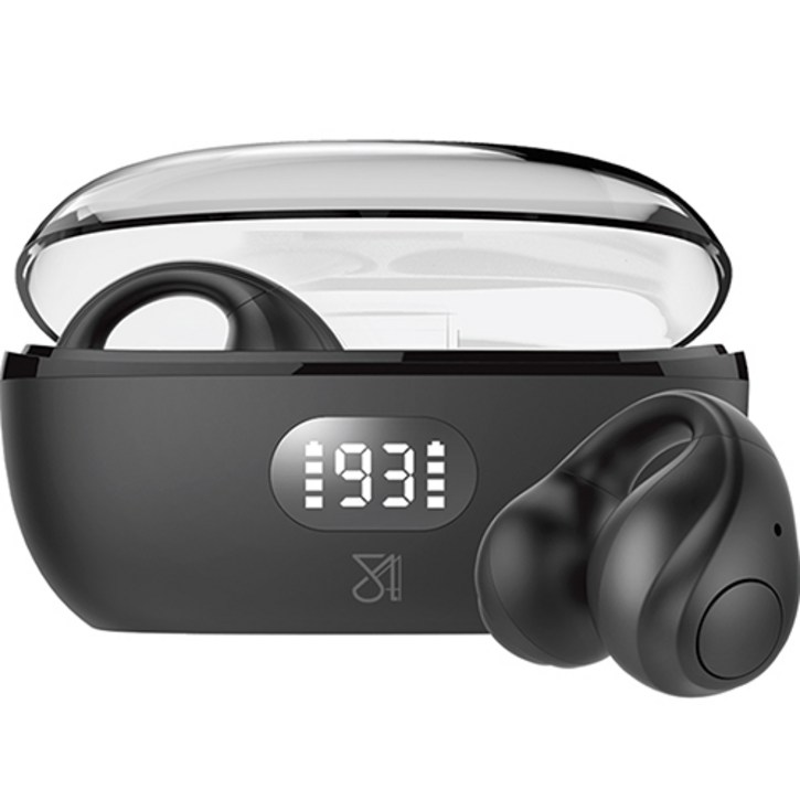 스마텍 이어클립 걸이형 5.3 블루투스 이어셋, STBT-EC150, 블랙