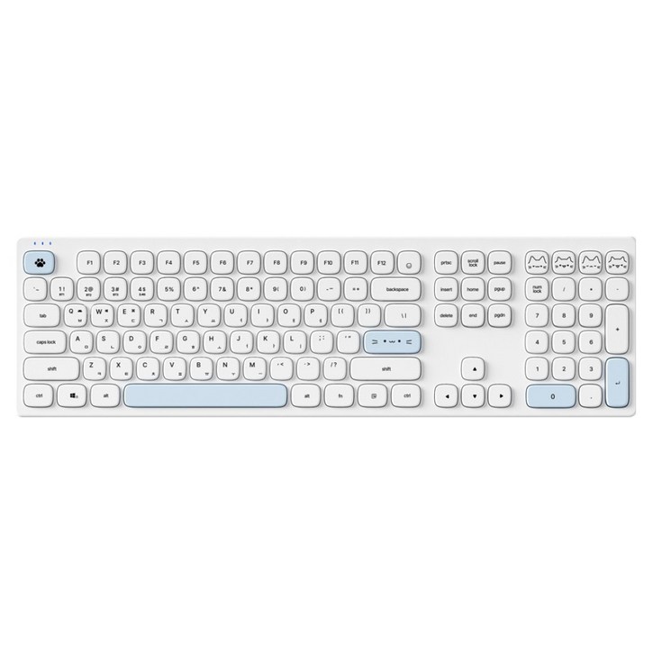 가츠 몬스타 유선 고양이 보글보글 차세대 멤브레인 인체공학 키보드, 제조사축, GUTS X108 SLIM, 스카이블루