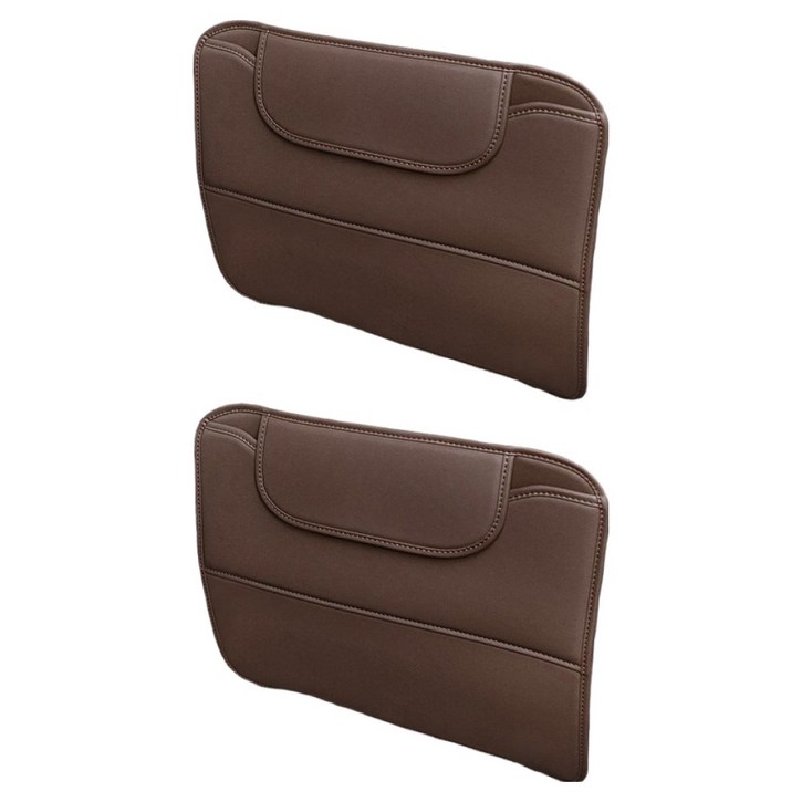 코히모 차량용 킥매트 발자국 시트 보호 커버 5W0250, 브라운, 2개