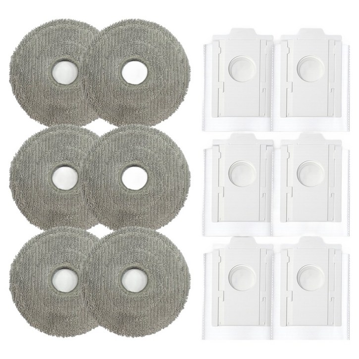 멋진공간 삼성 비스포크 Ai 스팀 제트봇 호환 먼지봉투 6p  물걸레 6p 소모품 세트, 단일상품, 1세트