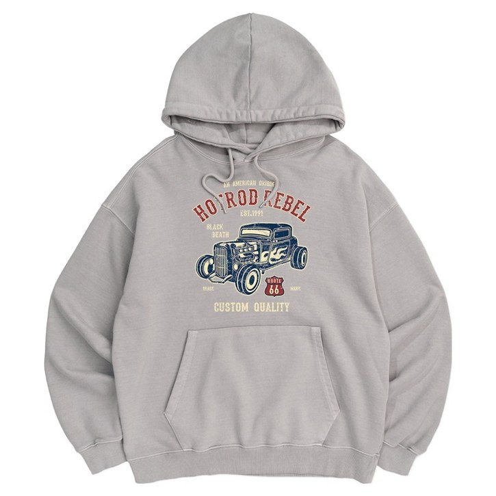 일루소 남여공용 600G 피그먼트 핫로드 후드티